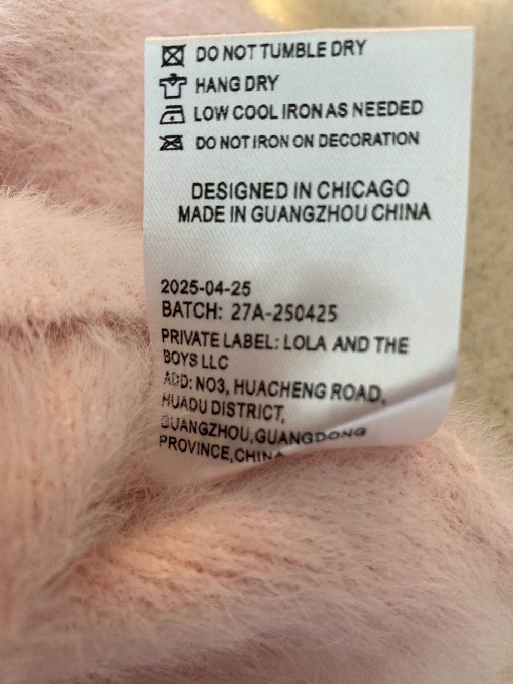 NWOT Lola + The Boys Pink Fuzzy Cardigan Multi 3D Crochet Flowers Girls Size 12 - Picture 6 of 9